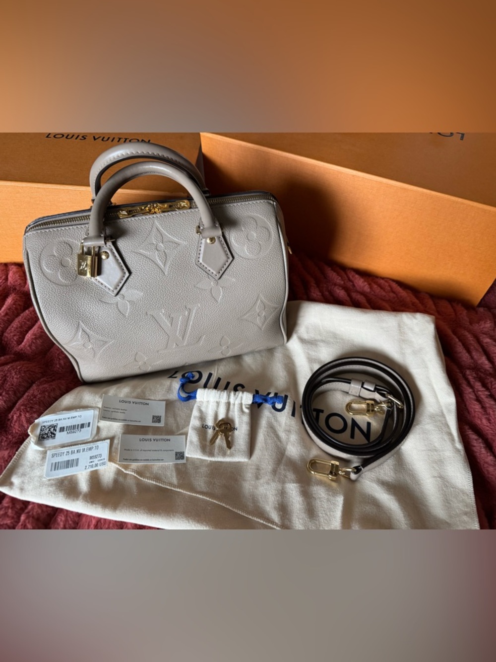 Louis Vuitton Speedy B 25 in Empriente Leather